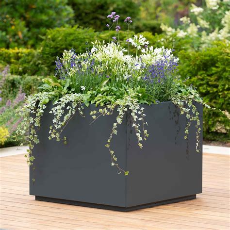 outdoor metal square planter box|50 x square outdoor planter.